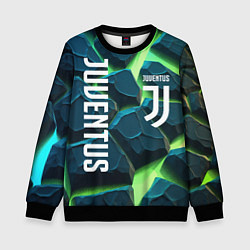 Свитшот детский Juventus green neon, цвет: 3D-черный