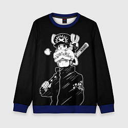 Свитшот детский Трафальгар и Чоппер - Ван пис, цвет: 3D-синий