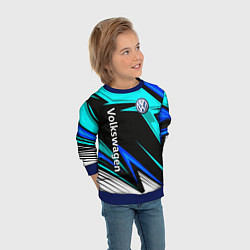 Свитшот детский Фольцваген - sport uniform, цвет: 3D-синий — фото 2