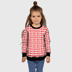 Свитшот детский Красно-белый батик, цвет: 3D-черный — фото 2