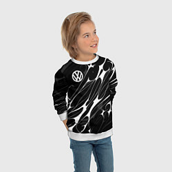 Свитшот детский Volkswagen - острые линии, цвет: 3D-белый — фото 2
