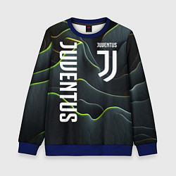 Свитшот детский Juventus dark green logo, цвет: 3D-синий