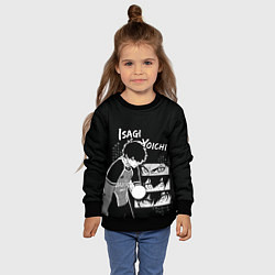 Свитшот детский Исаги Йоичи - Синяя тюрьма, цвет: 3D-черный — фото 2