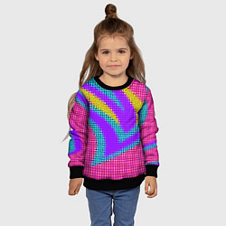 Свитшот детский Круглые пиксели, цвет: 3D-черный — фото 2
