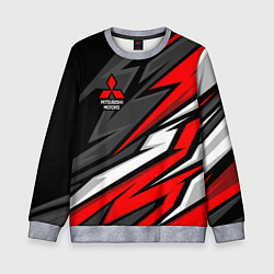Свитшот детский Митсубиси - красный спортивный, цвет: 3D-меланж