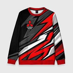 Свитшот детский Митсубиси - красный спортивный, цвет: 3D-красный