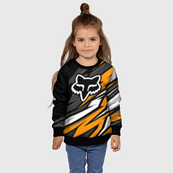 Свитшот детский Fox motocross racing - orange, цвет: 3D-черный — фото 2