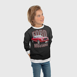 Свитшот детский Автомашина Ford Mustang, цвет: 3D-белый — фото 2
