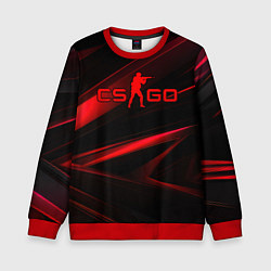 Детский свитшот CSGO red black logo