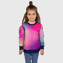 Свитшот детский Футболка розовая палитра, цвет: 3D-синий — фото 2