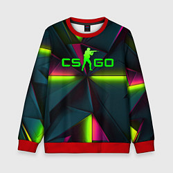 Свитшот детский CS GO green neon, цвет: 3D-красный