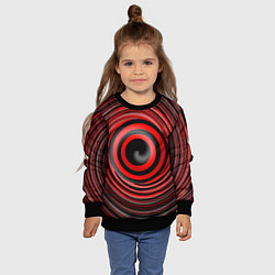 Свитшот детский Красно-черный вихрь, цвет: 3D-черный — фото 2