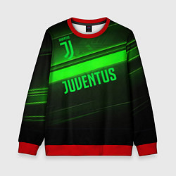 Свитшот детский Juventus green line, цвет: 3D-красный