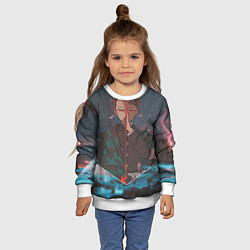 Свитшот детский Клинок рассекающий демонов Tanjirou Kamado, цвет: 3D-белый — фото 2