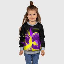 Свитшот детский Цитата - Коби Брайант, цвет: 3D-меланж — фото 2