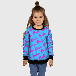 Свитшот детский Barbie pattern, цвет: 3D-черный — фото 2