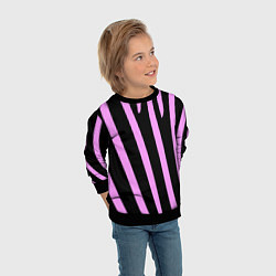 Свитшот детский Полосы розовой зебры, цвет: 3D-черный — фото 2