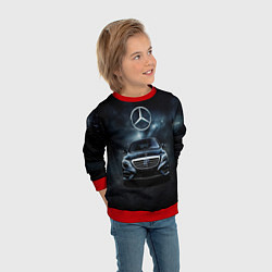 Свитшот детский Mercedes Benz black, цвет: 3D-красный — фото 2