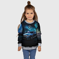 Свитшот детский Синий мерседес, цвет: 3D-меланж — фото 2