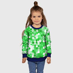 Свитшот детский Кибер Hexagon Зелёный, цвет: 3D-синий — фото 2