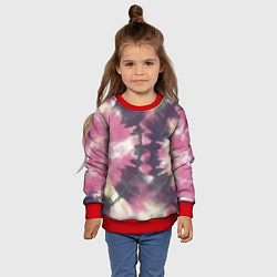 Свитшот детский Tie-Dye дизайн, цвет: 3D-красный — фото 2