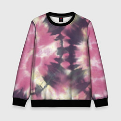 Свитшот детский Tie-Dye дизайн, цвет: 3D-черный