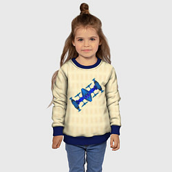 Свитшот детский Космическая станция из синего металла, цвет: 3D-синий — фото 2