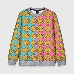 Свитшот детский Smiley, цвет: 3D-меланж