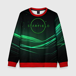 Детский свитшот Starfield green logo