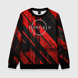 Свитшот детский Starfield logo red black background, цвет: 3D-черный