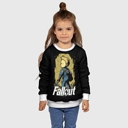 Свитшот детский Fallout boy, цвет: 3D-белый — фото 2
