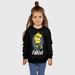 Свитшот детский Fallout boy, цвет: 3D-черный — фото 2