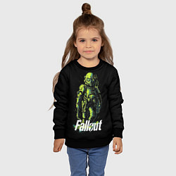 Свитшот детский Fallout green, цвет: 3D-черный — фото 2