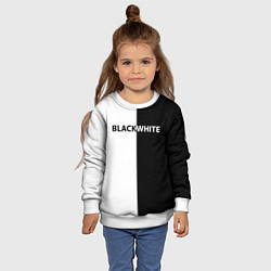 Свитшот детский Black white, цвет: 3D-белый — фото 2
