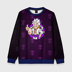 Свитшот детский One piece - Луффи в стиле Пип-Бой, цвет: 3D-синий