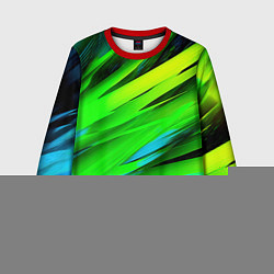 Свитшот детский Green abstract, цвет: 3D-красный