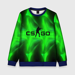 Детский свитшот CSGO green logo