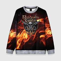 Детский свитшот Baldurs Gate 3 fire