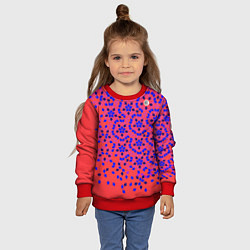 Свитшот детский Мозаика Пенроуза в красно-синем контрасте, цвет: 3D-красный — фото 2