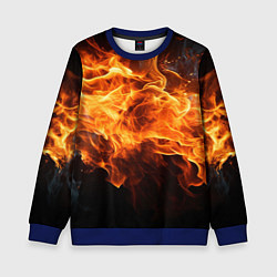 Свитшот детский Black fire style, цвет: 3D-синий