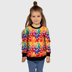 Свитшот детский Цветные карандаши, цвет: 3D-черный — фото 2