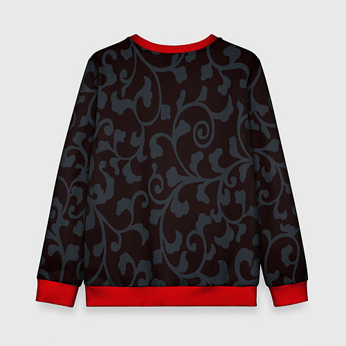 Детский свитшот Кот якудза - японский воин / 3D-Красный – фото 2