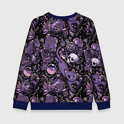 Детский свитшот Ведьминский паттерн / 3D-Синий – фото 2