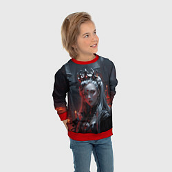 Свитшот детский Юная царевна темных глубин, цвет: 3D-красный — фото 2