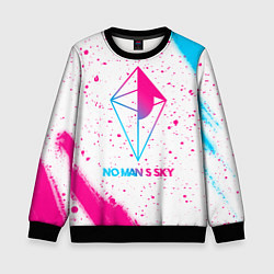 Свитшот детский No Mans Sky neon gradient style, цвет: 3D-черный