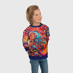 Свитшот детский Новая гжель, цвет: 3D-синий — фото 2