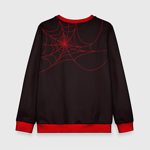 Детский свитшот Красная паутина / 3D-Красный – фото 2