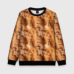 Свитшот детский Меховой паттерн, цвет: 3D-черный