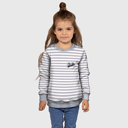 Свитшот детский Кен - серые и белые полосы, цвет: 3D-меланж — фото 2