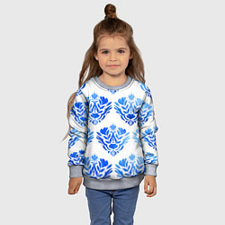 Свитшот детский Floral pattern - watercolor, цвет: 3D-меланж — фото 2